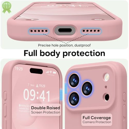LOVE 3000 Magnetic for iPhone 17 Pro Max Case Silicone, Pink Sand - color: Pink Sand, size: iPhone 17 Pro Max 6.9inch