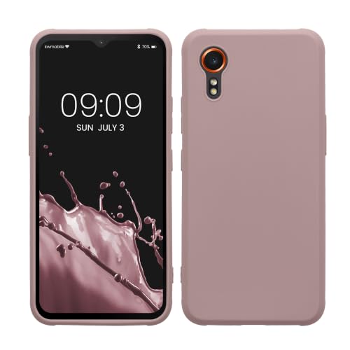 kwmobile Case Compatible with Samsung Galaxy Xcover7 Case - Soft Slim Protective TPU Silicone Cover - Nude Lilac - color: Nude lilac