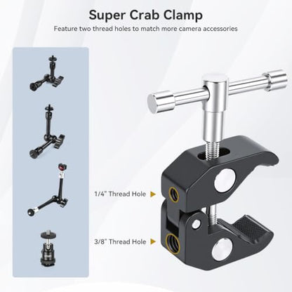 UTEBIT 20" Magic Arm Clamp, Overhead Action Camera Mount Holder Stand - size: 20 inch