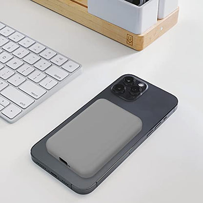 2 Pack Case Compatible with Magsafe Battery Pack Cover, Ultra-Thin TPU Shockproof Case Slim Scratch Resistant Cover Protective Bumper Shell for Magsafe Battery Pack - color: Transparent/Matte Black