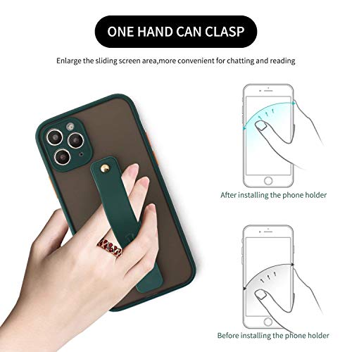 Removable and Reusable Cell Phone Grip Strap, Yetaida Telescopic Finger Kickstand Bracket Universal Silicone Phone Holder Stand and Portable Finger Loop for Most Smartphones Case (White) - color: White