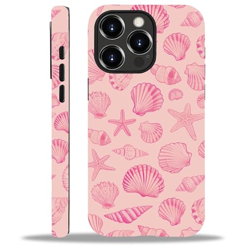 Case for iPhone 13 Pro,Shockproof TPU Bumper Drop Protection Hybrid 2-Layer Hard Cover for iPhone 13 Pro-Vintage Pink Shells - color: Vintage Pink Shells, size: iPhone 13 Pro