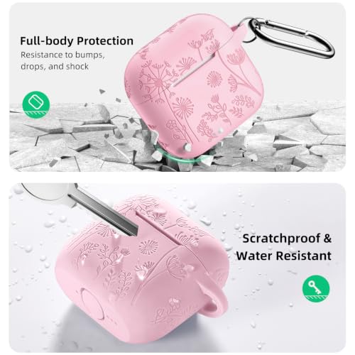 Lerobo for AirPods 4 and AirPods 5 Case with Cleaner Kit & Keychain, Pink - color: A-Pink, size: AirPods 5&4