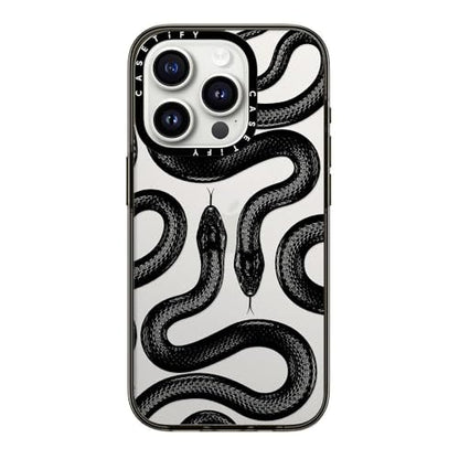 CASETiFY for iPhone 15 Pro Case - Compact | Lightweight | 4ft. 2x Military Grade Drop Protection | Black Kingsnake | Black - color: Black Kingsnake, size: Iphone 15 Pro (6.1")
