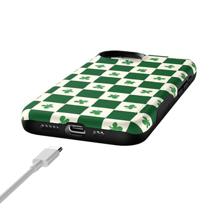 Casely iPhone 16e Case | Lucky You | Shamrock | Bold Protective Design | Compatible with MagSafe - color: Lucky You | Shamrock