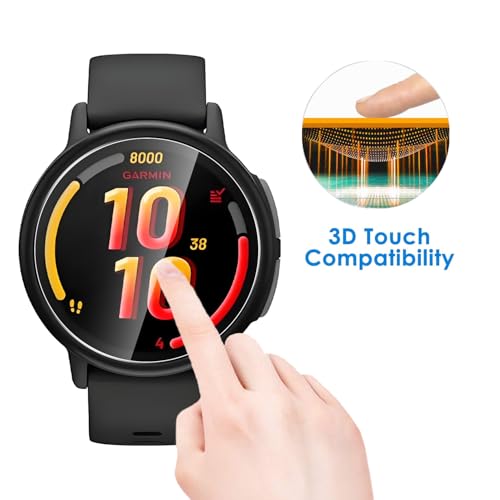 5 Pack Tempered Glass for Garmin (Bounce 2) Screen Protector,9H Hardness,Ultra Resistant,Anti-Fingerprints,No Bubbles,HD-Clear,Full Coverage Watch Film for Garmin (Bounce 2) [Easy Install] - color: Garmin (Bounce 2)