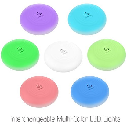 Wireless Charger with LED Light/Night Lamp Luvvitt CUSHN 10W Fast Charging Pad for All Phones and Qi Enabled Devices Multi Color Quick Charge QC 3.0 - Adapter Included