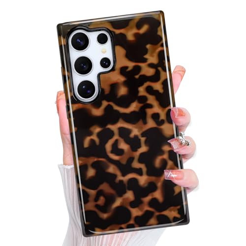 Magnetic for Samsung Galaxy S24 Ultra Case Cute Aesthetic, Amber Leopard 2 | Dual Layers Protection Design, Compatible with Magsafe, Sturdy Shockproof Protective Phone Cover - color: Amber Leopard 2, size: for Samsung Galaxy S24 Ultra