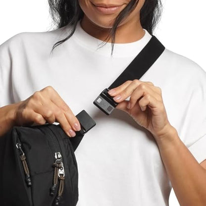 Allett Daily Sling Bag for Men & Women, Water-Resistant Nylon Crossbody - color: Black