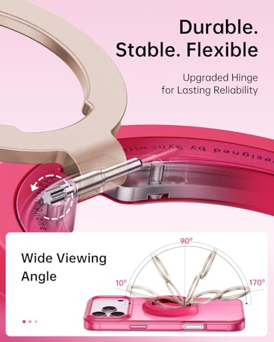 SYNCWIRE Magnetic Phone Ring Holder, for MagSafe Phone Grip Stand Kickstand - color: Berry Crush