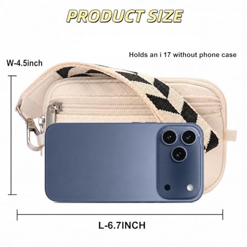 Clip and Go strap for phone with Leather Wallet crossbody phone - color: White