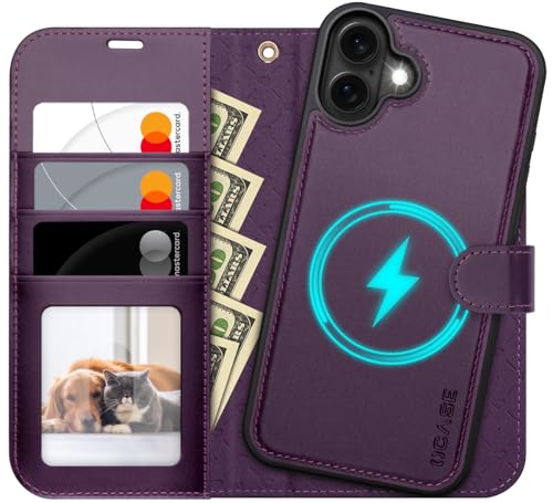 OCASE for iPhone 17 Detachable Wallet Case with Card Holder, 2 in 1 PU Leather Flip Folio with RFID Blocking Stand Wrist Strap Shockproof Phone Cover 6.3 Inch 2025, Dark Purple - color: Dark Purple, size: iPhone 17