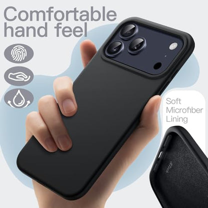 JETech Silicone Case for iPhone 17 Pro Max, Black - color: Black, size: iPhone 17 Pro Max
