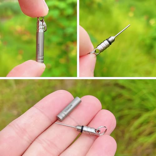 Titanium SIM Card Tray Removal Tools, Eject Pins Tools, Ejector Pins Needle Remover, EDC Portable Key Pendant