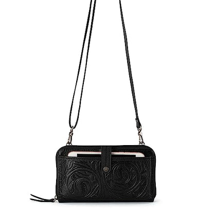 The Sak Iris Smartphone Crossbody Purse - Small Women's Cellphone Bag & Wallet For Everyday- Convertible Wristlet With Zipper | Fits Most Smartphones, Card Slots & Zip Pocket, Detachable Wristlet & Crossbody Straps, Hands-Free for Travel & Errands - color