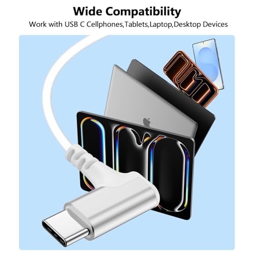 90° Angled USB C Headphones for iPhone Duo 18 17 16 15 Pro Max Wired Earbud - color: White