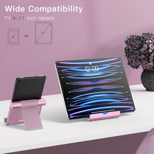 JETech Foldable Tablet Stand for 4-11" Tablets and Phones, Rose Gold - color: Rose Gold