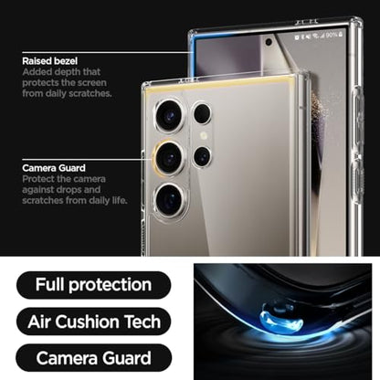 Spigen for Galaxy S24 Ultra Case, Ultra Hybrid [No Magnet Ring] [Anti-Yellowing] - Crystal Clear - color: Crystal Clear, size: Galaxy S24 Ultra