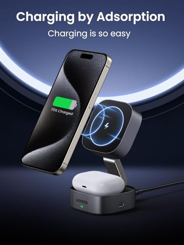 UGREEN MagFlow 2-in-1 Foldable Magnetic Wireless Charging Station