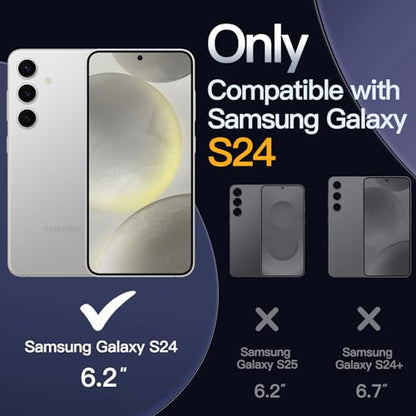 JETech Case for Samsung Galaxy S24, Anti-Yellowing, Clear | Shockproof Protection, Scratch Resistant Hard PC Back, Durable Transparent TPU Bumper - color: Clear, size: Galaxy S24