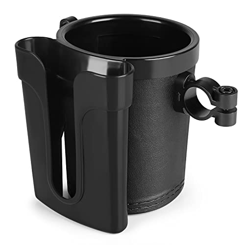 Accmor 3-in-1 Bike Cup Holder with Cell Phone Keys Holder, Bike Water Bottle Holders, Universal Bar Drink Cup Can Holder for Bicycles, Motorcycles, Scooters, Black, 2 Pack - color: Black-2 Pack