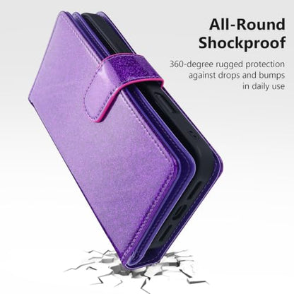 Varikke Wallet Case for iPhone 16 - Compatible with Magsafe, Light Purple - color: (Compatible with MagSafe) Dark Purple, size: iPhone 16 6.1"