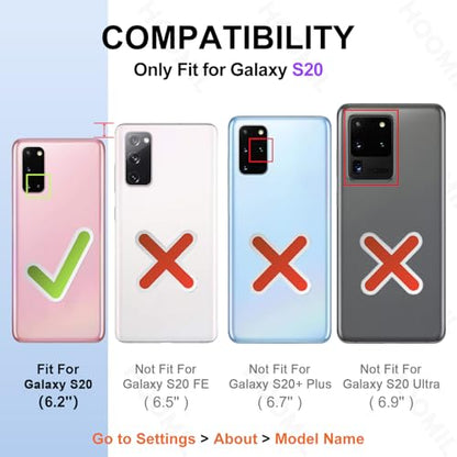 HOOMIL Case for Samsung Galaxy S20 6.2-Inch, Non-Yellowing, Drop Protection, Anti-Scratch Transparent Hard Back Phone Cover - Crystal Clear - color: Clear, size: Samsung Galaxy S20