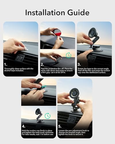 ESR OmniLock for MagSafe Car Mount, for iPhone 18 Pro Max/Duo/17-12,Samsung