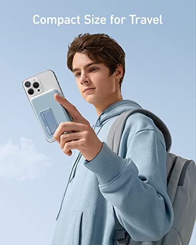 Anker 633 Magnetic Power Bank with Stand, 10,000mAh Portable Charger - color: Blue