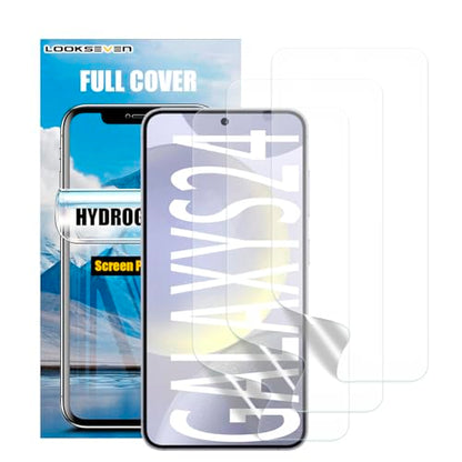 LOOKSEVEN 3 Pack Hydrogel Film For Samsung Galaxy S24 - size: S24