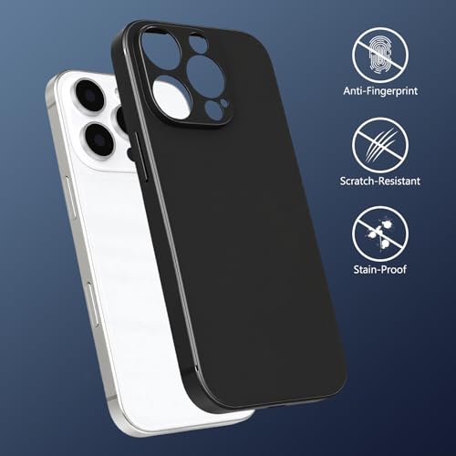 FanTEK Phone Case Compatible with iPhone 15 Pro Case, Anti-Scratch & Fingerprint Phone Case Protective Cover, Matte Black - size: iPhone 15 Pro