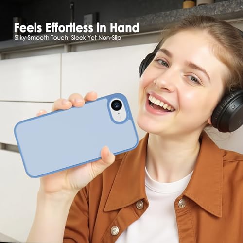 TENOC Phone Case Compatible with iPhone SE (2nd 2020 and 3rd 2022 Generation) & iPhone 7 & iPhone 8, Sierra Blue Case Translucent Protective Bumper Matte Hard Back Cover for 4.7 Inch - color: Sierra Blue, size: iPhone 7/8/SE
