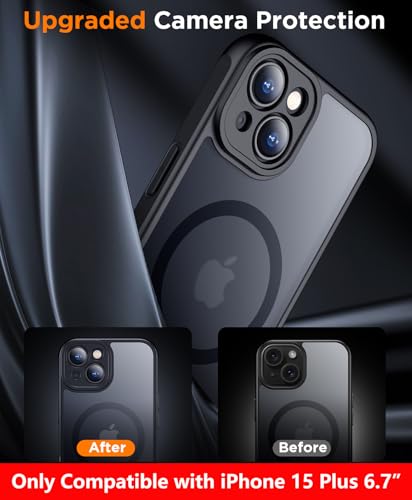 SPIDERCASE Magnetic for iPhone 15 Plus Case,Black - color: Black, size: Iphone 15 Plus 6.7''