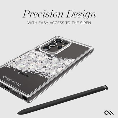 Case-Mate Samsung Galaxy S24 Ultra Case [6.8"] [12ft Drop Protection] [Wireless Charging] Touch of Pearl Phone Case for Samsung Galaxy S24 Ultra - Luxury Bling Glitter, Anti-Scratch, Shockproof, Slim - color: Touch of Pearl