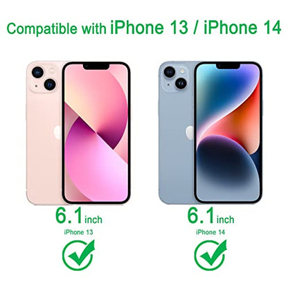 JJGoo Compatible with iPhone 14 Case Clear, Soft Shockproof Protective Slim Thin Phone Bumper Cover Transparent Phone Case, Translucent Black - color: Black