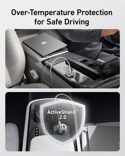 Anker 535 67W 3-Port Compact PowerIQ 3.0 USB C Car Charger