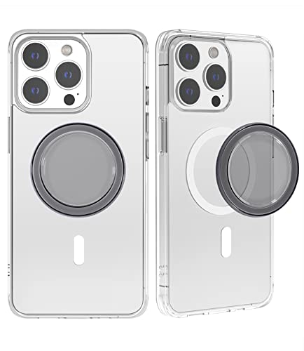 metisinno Magnetic Base Compatible with PopSocket Phone Grips and iPhone MagSafe Cases, Black Translucent - color: Black Translucent