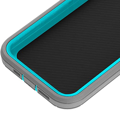 Co-Goldguard Shockproof Case for iPhone 13 with Tempered Glass Screen Protector 3 Layer Military Grade Drop Protection Heavy Duty Protection Rugged Rubber Phone Case Cover for iPhone 13 6.1 GreyGreen - color: GreyGreen