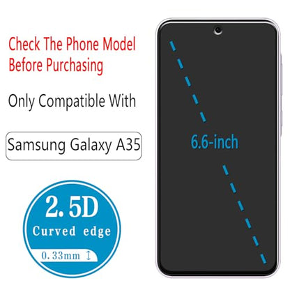 2+2 Pack Screen Protector for Samsung Galaxy A35 5G Tempered Glass - color: Clear-Galaxy A35 5G