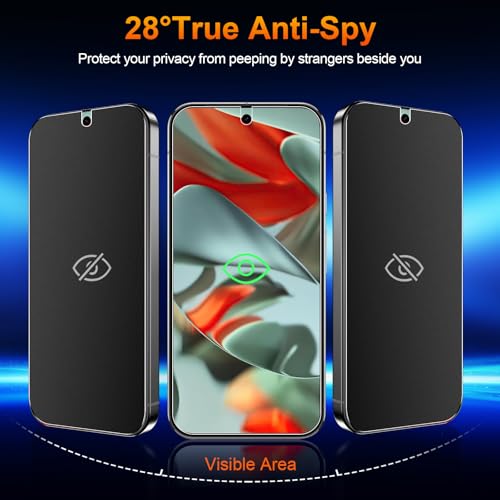 2 Pack for Google pixel 9 Pro XL Anti-Glare Matte Privacy Screen Protector 6.8 inch, Smooth and Responsive Touch Flexible EPU Film, [Support Fingerprint Unlock] [Self-Healing] [Not Glass] - size: Google Pixel 9 Pro XL