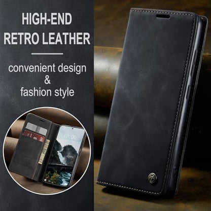 Compatible with Samsung Galaxy S26 5G Case with Card Holder, Kickstand Protective Flip Folio Leather Wallet Case for Galaxy S26 5G 6.3 inch (Black) - color: Black, size: S26 6.3 Inch