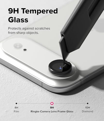 Ringke for iPhone Air Camera Lens Protector [Camera Lens Frame Glass Black] - size: iPhone Air