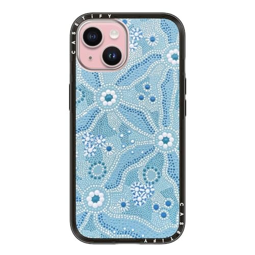 CASETiFY for iPhone 15 Case - Compact Compatible with MagSafe | Slim and Sleek | 4ft. 2x Military Grade Drop Protection | Nadyung (Water) - Aboriginal Art | Black - color: 19. Nadyung (Water) - Aboriginal Art, size: Iphone 15 (Magsafe)