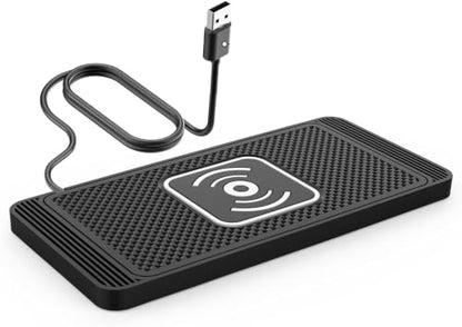 ZPSHYD Wireless Car Charger Pad, 15W Fast Non-Slip for Car Console - color: 0.3m Cable USB Port