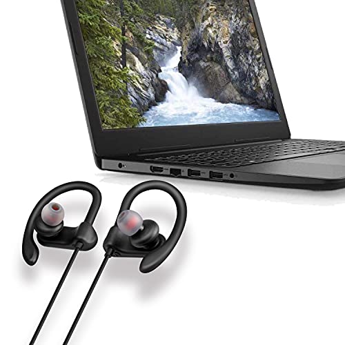 3.5mm Wired In-ear Earbuds Headphones with Mic, Ear Hooks & Noise-Isolation