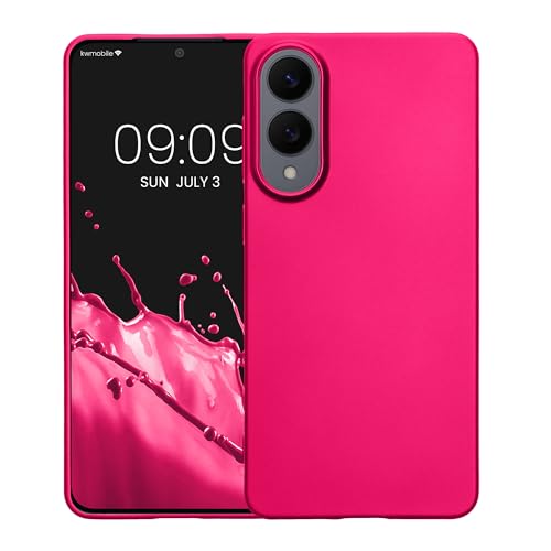 kwmobile Case Compatible with Samsung Galaxy S25 Edge Case - Soft Slim Metallic TPU Silicone Cover - Metallic Pink - color: metallic pink, size: Galaxy S25 Edge