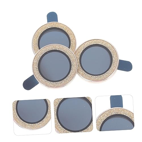 3Pcs Phone Lens Covers for Camera Lens Films Scratch Protection High Class Stalinite Material Delicate Design Dust Prevention Photo