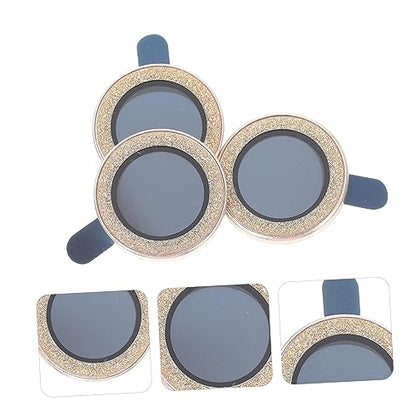3Pcs Phone Lens Covers for Camera Lens Films Scratch Protection High Class Stalinite Material Delicate Design Dust Prevention Photo