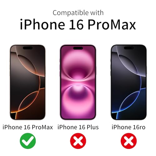 3 Pack Privacy Screen Protector for iPhone 16 Pro Max/17 Pro Max, 9H Hardness Double Shatterproof Anti-Spy Tempered Glass Film, Easy Installation, Case-Friendly - size: iPhone 16 Pro Max/17 Pro Max