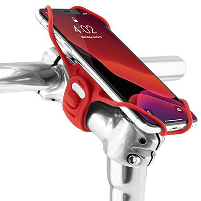 Bone Bike Tie Pro 3, Universal Bike Phone Stem Mount for 5.8"-7.2" Phones - color: Bike Tie Pro 3 - Red